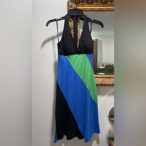 Colorblock halter dress, Sz small